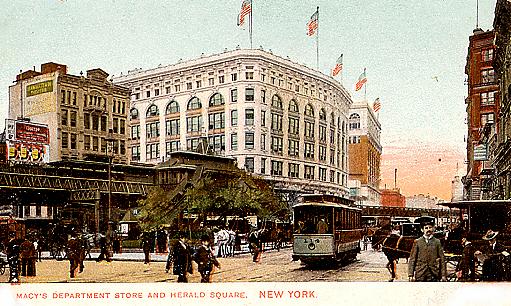 History of New York Department Stores including History of Macy's